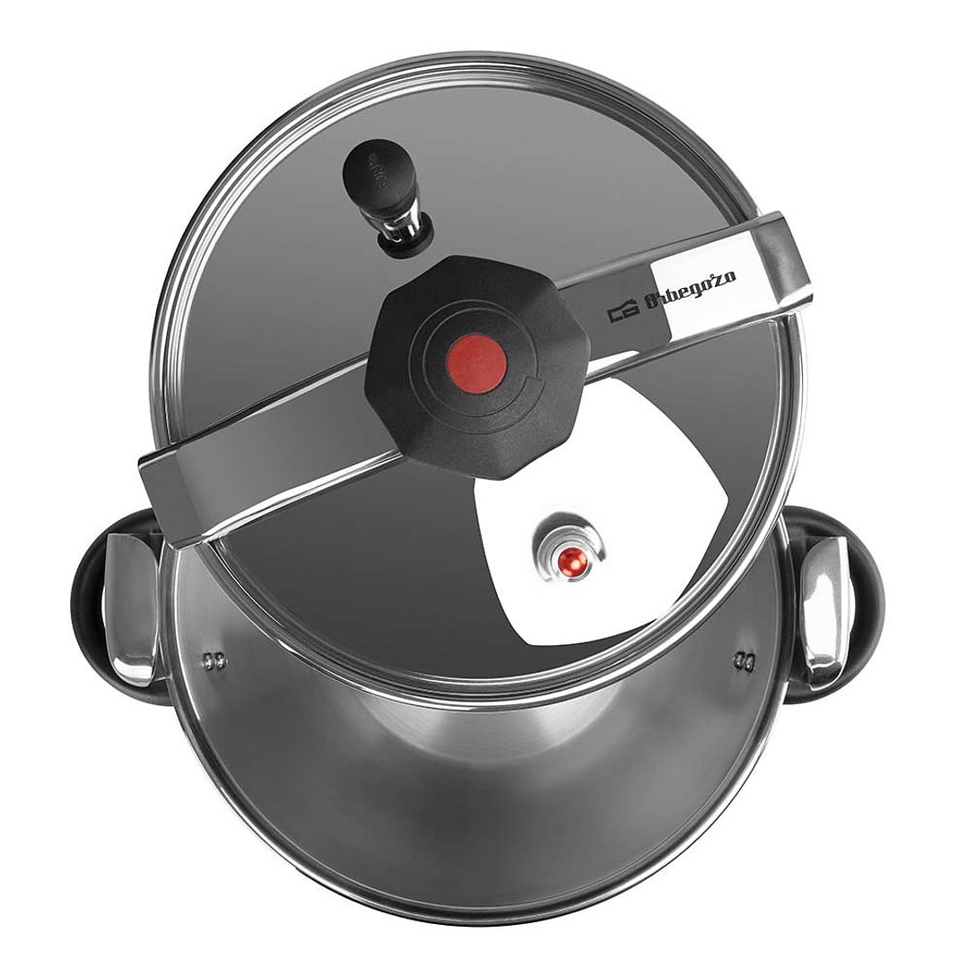 Olla a Presión Clásica Orbegozo HPL 8070 8 Litros | Acero Inoxidable 18/10 con Triple Seguridad 8