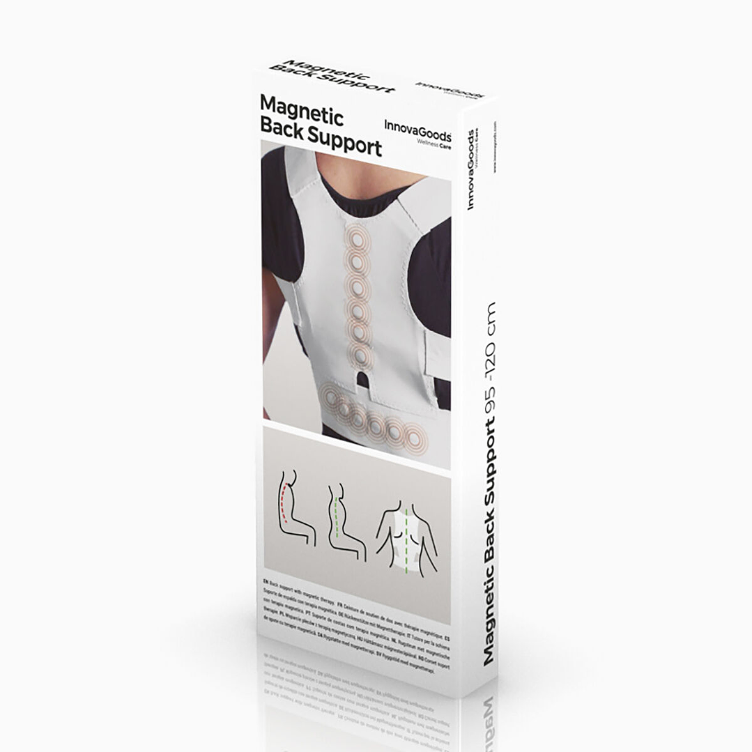 Corrector de Espalda Magnético InnovaGoods Unisex  Mejora Postura Dorsal y Lumbar con 12 Imanes 7