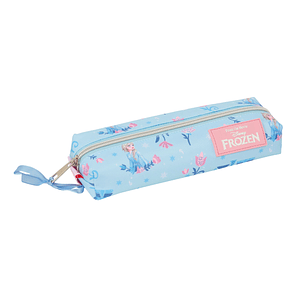 Estuche Portatodo Infantil Frozen Ice Magic Azul Claro 22x4x7 cm con Cremallera