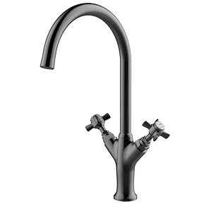 Grifo de Cocina Bimando Alpina Classic Gunmetal Cepillado 280mm con Caudal Ecológico 5l/min