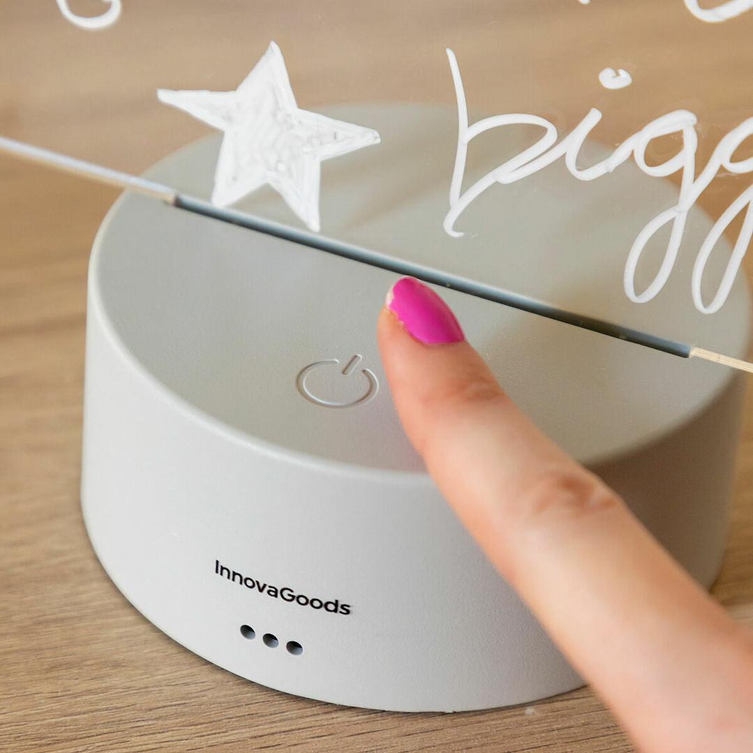 Tablero LED de Notas y Mensajes Lemo InnovaGoods con Iluminación RGB y Mando a Distancia 5