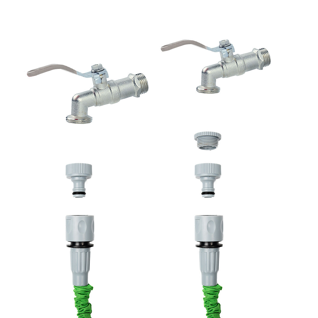 Manguera de Jardín Extensible Hoxtend InnovaGoods 30 m  Pistola de Riego con 7 Chorros y Bolsa de Transporte 2