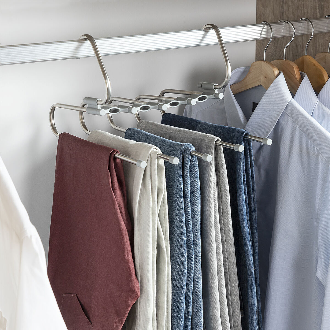 Percha Múltiple para Pantalones 5 en 1 Havser InnovaGoods - Organización Eficiente y Ahorro de Espacio en el Armario 11