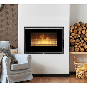 Insertable de Leña Elos 80 Vitrus con Ventilación  Potencia 7,8kW y Cristal Neocerámico