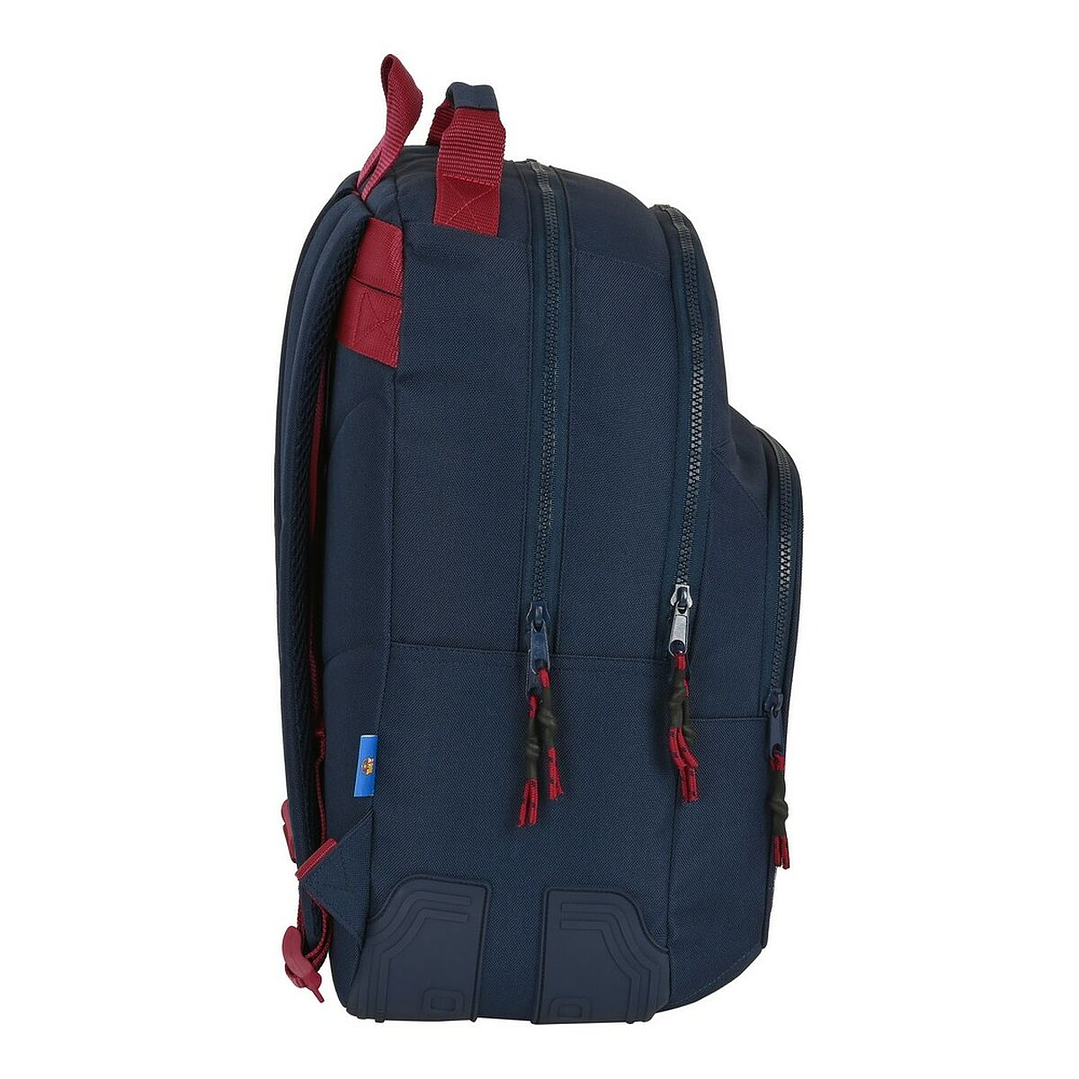 Mochila Escolar F.C. Barcelona Azul y Granate - Diseño Deportivo con Acolchado Ergonómico y Compartimentos Funcionales 3