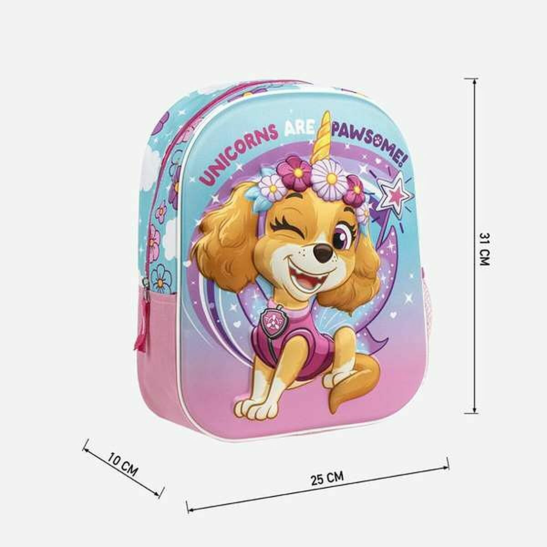 Mochila Infantil Rosa The Paw Patrol - Diseño Oficial para Niñas con Medidas 25 x 31 x 10 cm 7