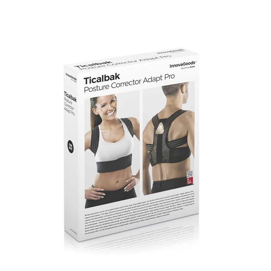 Corrector de Postura Adaptable Pro Ticalbak InnovaGoods - Unisex, Transpirable y Ajustable con Firme Sujeción 10