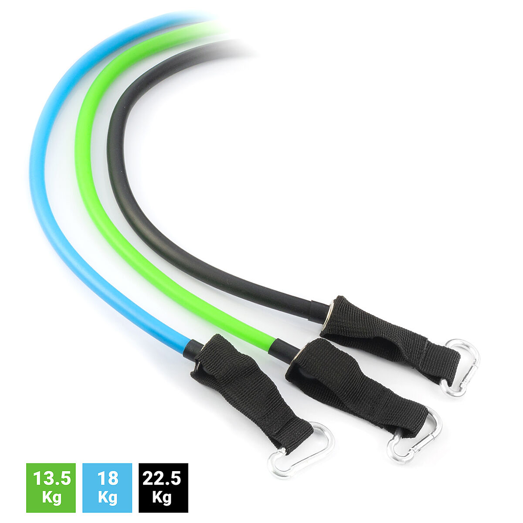 Set de Bandas de Resistencia Tribainer InnovaGoods - 3 Unidades con Accesorios y Guía de Ejercicios para Entrenamiento Integral 4