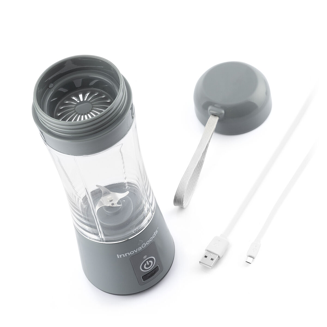 Batidora de Vaso Portátil Shakuit InnovaGoods - Recargable USB, Compacta y Ideal para Smoothies y Batidos Naturales 3