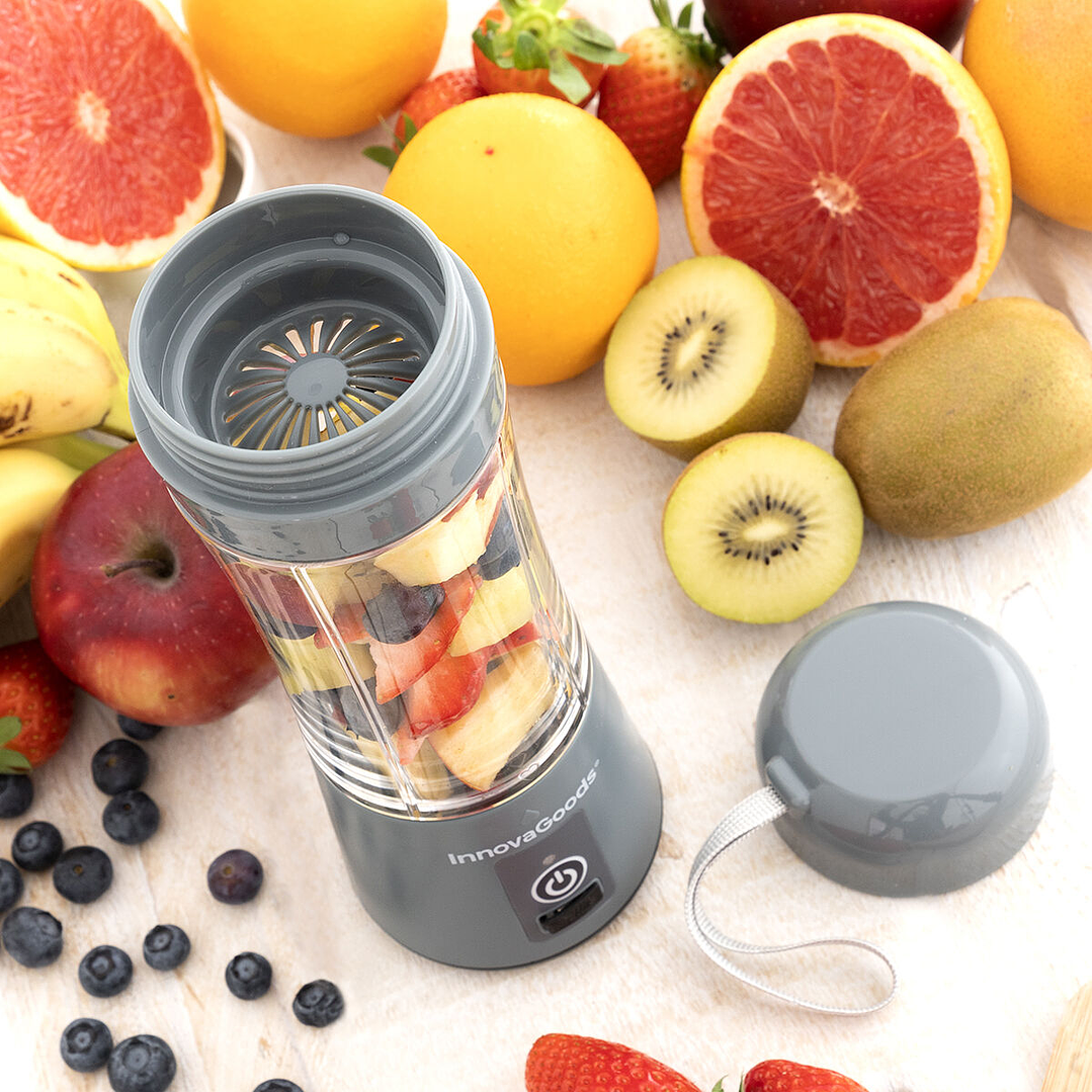 Batidora de Vaso Portátil Shakuit InnovaGoods - Recargable USB, Compacta y Ideal para Smoothies y Batidos Naturales 11