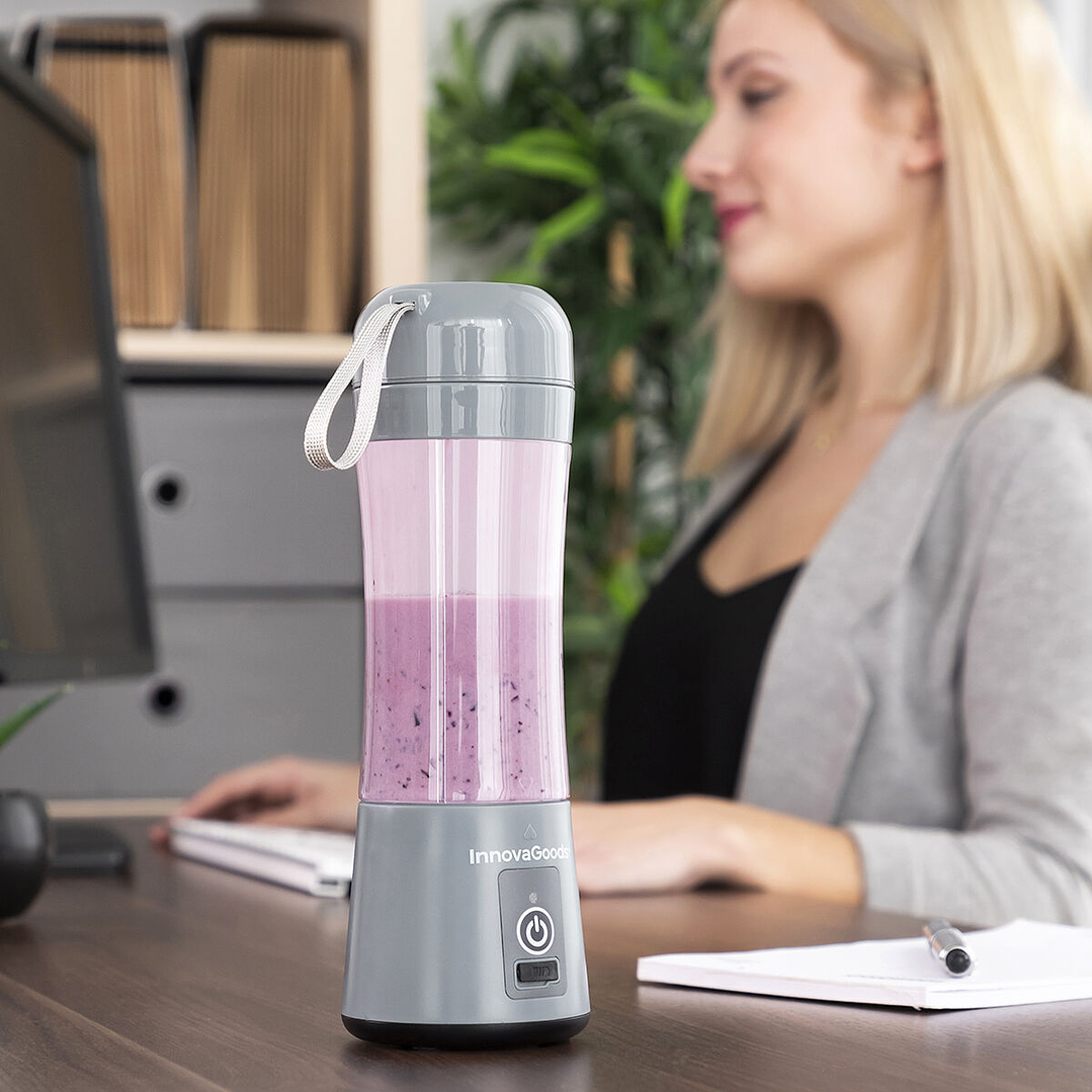Batidora de Vaso Portátil Shakuit InnovaGoods - Recargable USB, Compacta y Ideal para Smoothies y Batidos Naturales 13