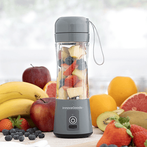 Batidora de Vaso Portátil Shakuit InnovaGoods - Recargable USB, Compacta y Ideal para Smoothies y Batidos Naturales
