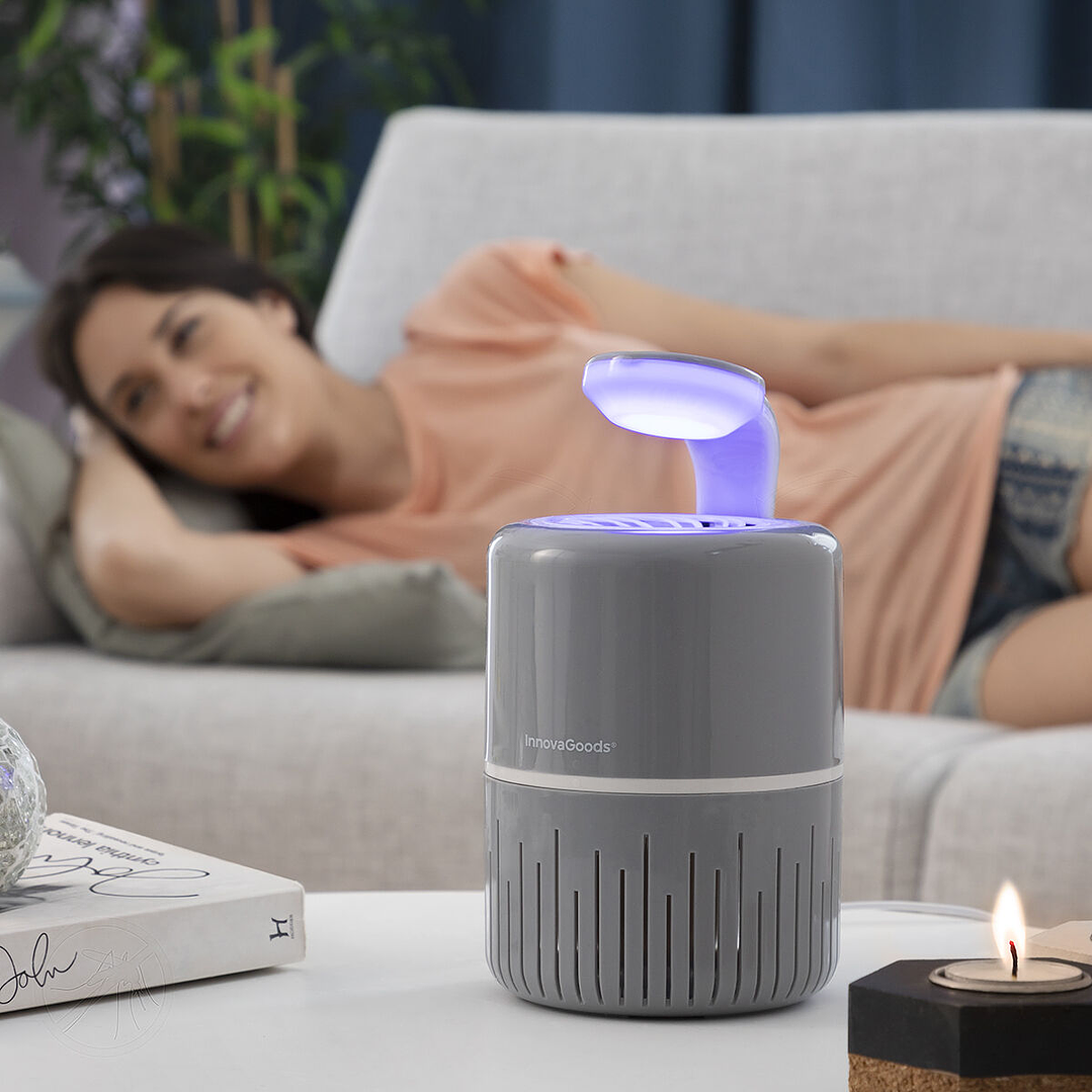 Lámpara Antimosquitos por Succión KL Drain InnovaGoods – Eliminación Silenciosa y Ecológica con Luz UV para Interiores y Exteriores 11