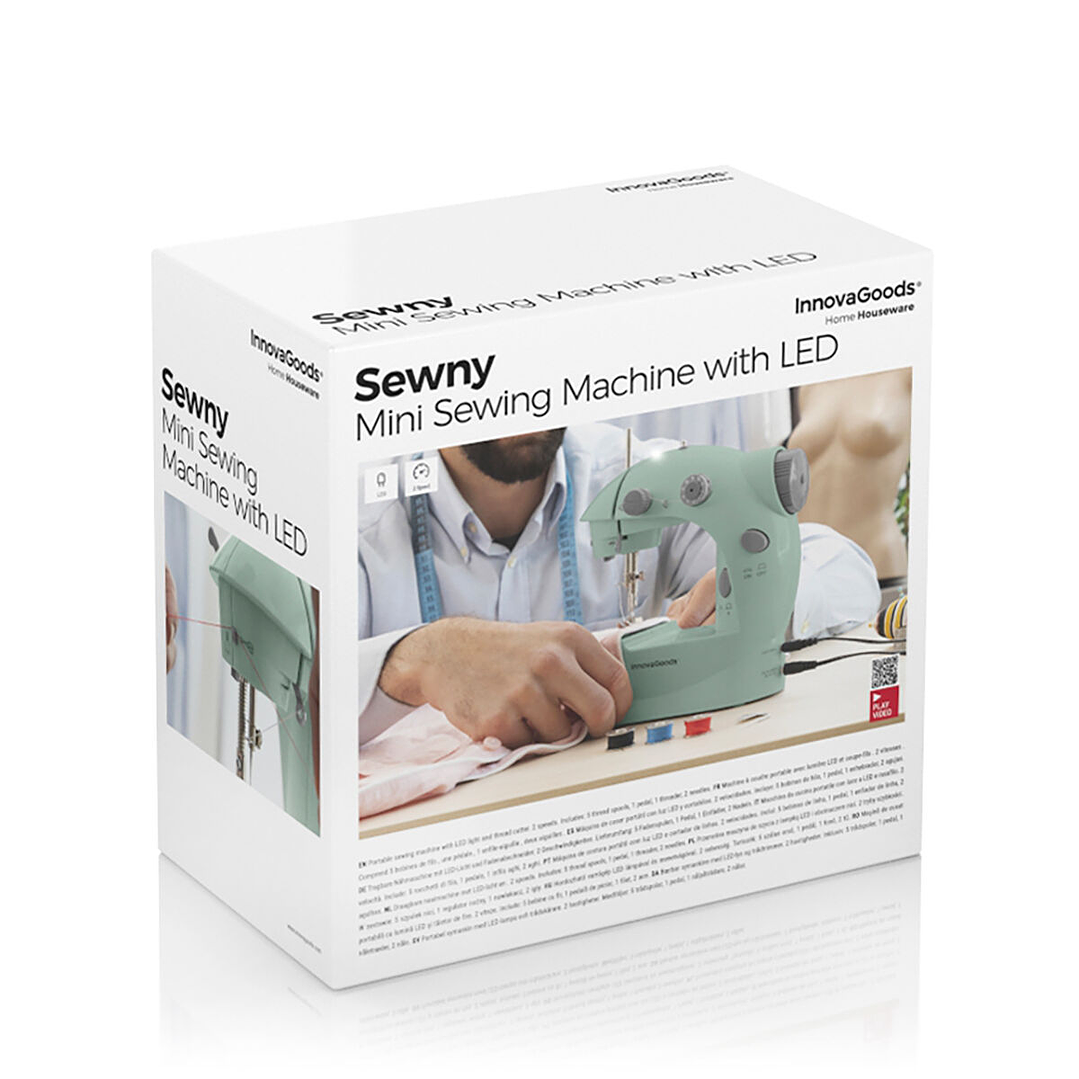 Mini Máquina de Coser Portátil Sewny InnovaGoods con Luz LED, Cortahílos y Accesorios – Compacta, Eléctrica y Fácil de Usar 2