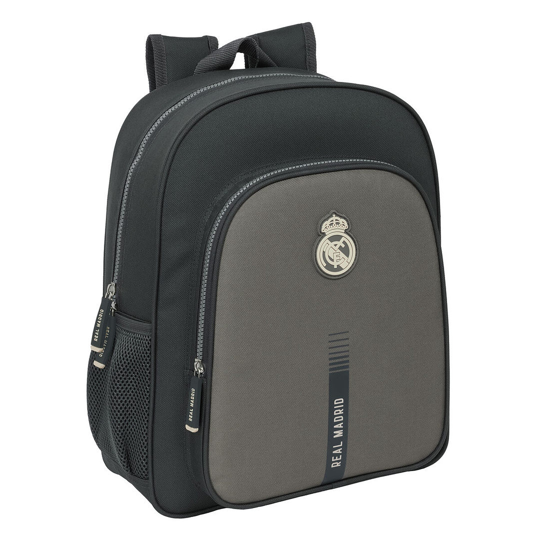 Mochila Escolar Real Madrid C.F. Gris 32x38x12 cm – Diseño Deportivo, Comodidad Ergonómica y Funcionalidad para los Verdaderos Madridistas 1