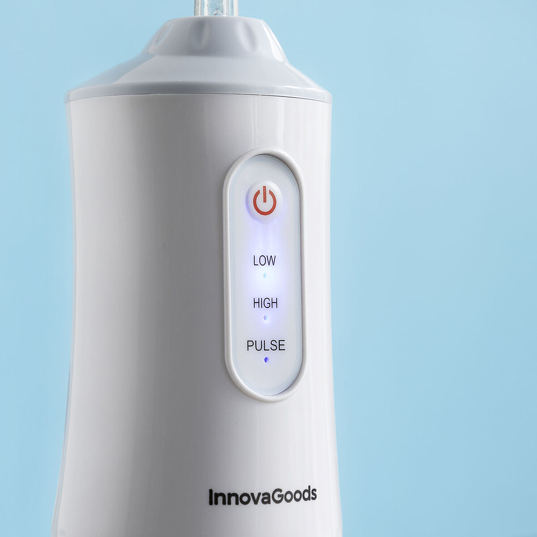 Irrigador Dental Recargable Portátil Denter InnovaGoods – Limpieza Bucal Profesional en Casa con Tecnología Inalámbrica e Impermeable 4