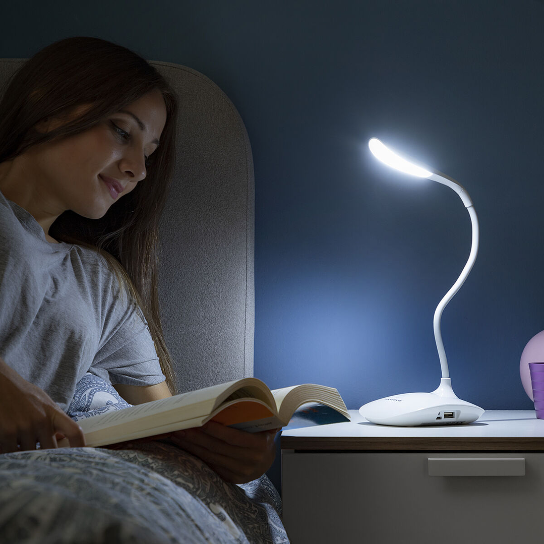 Lámpara LED de Mesa Recargable Táctil Lum2Go InnovaGoods – Iluminación Portátil, Control Táctil y Función Power Bank 1