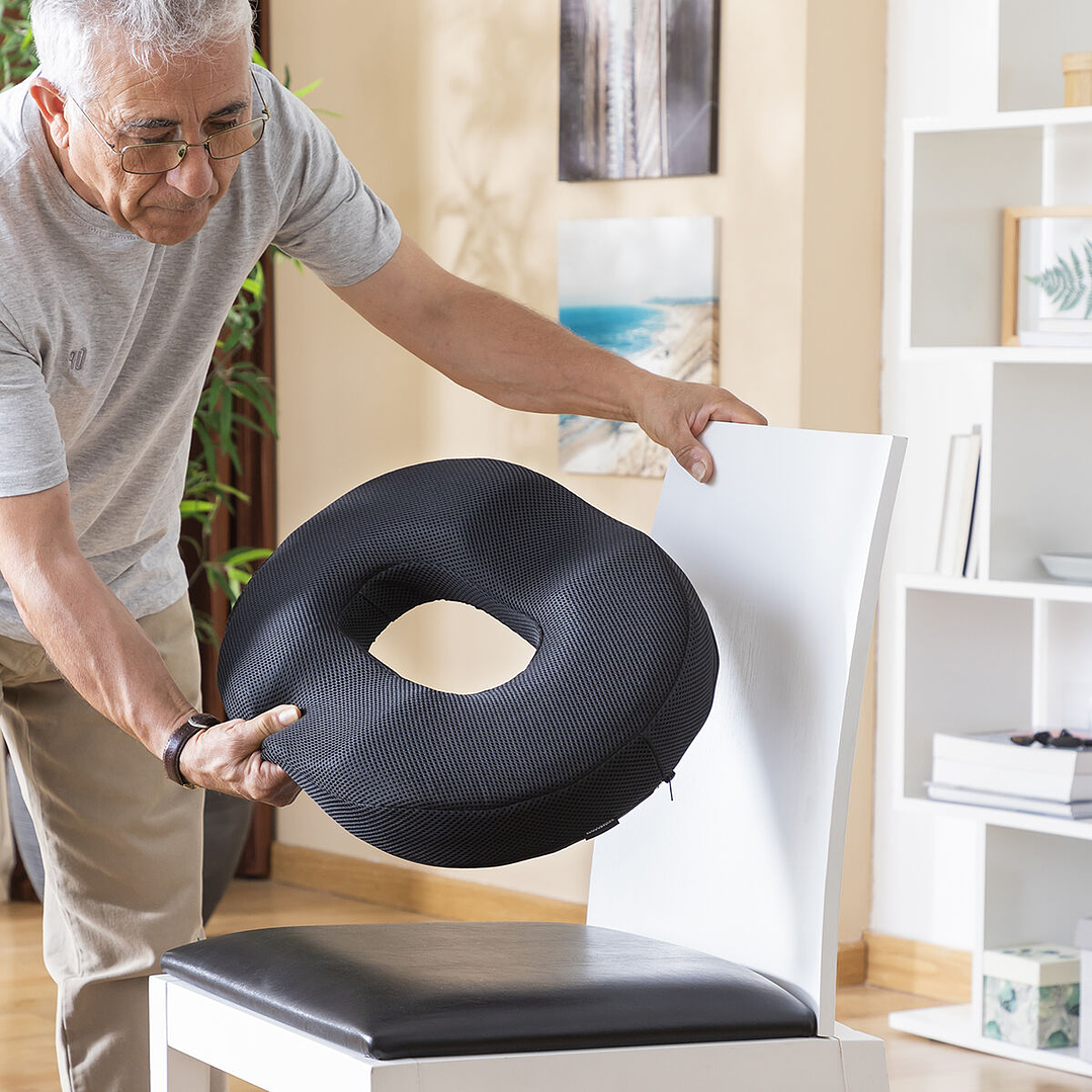 Cojín Ergonómico con Gel y Carbón de Bambú Charnut InnovaGoods – Alivio del Dolor, Postura Saludable y Comodidad en Cada Asiento 5