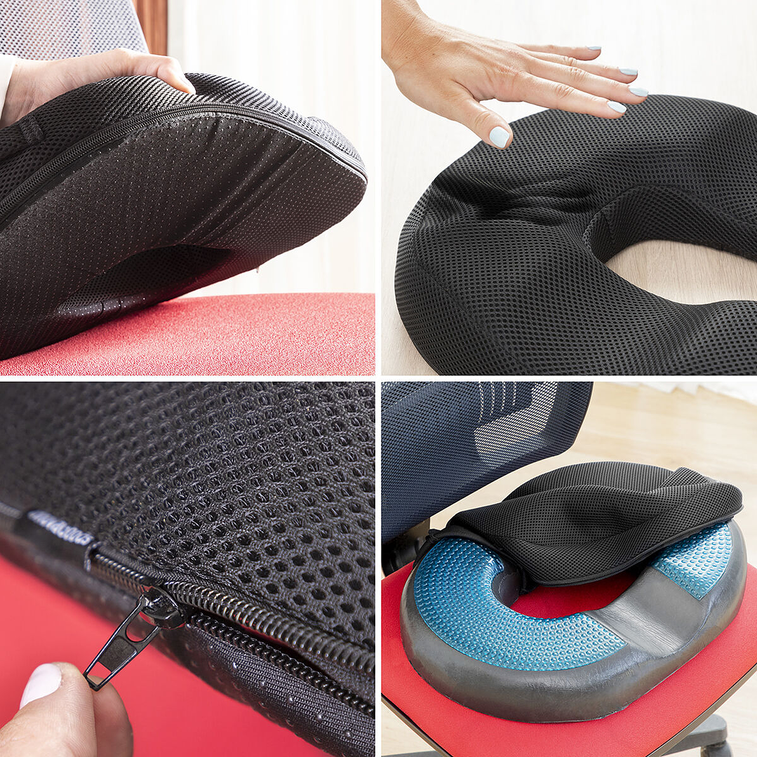 Cojín Ergonómico con Gel y Carbón de Bambú Charnut InnovaGoods – Alivio del Dolor, Postura Saludable y Comodidad en Cada Asiento 12