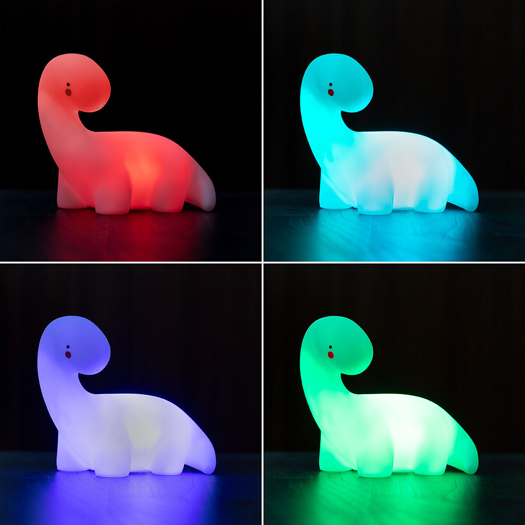 Lámpara Dinosaurio LED Multicolor Lightosaurus InnovaGoods – Quitamiedos Infantil, Decorativa y Segura, con Luz RGB Portátil 4