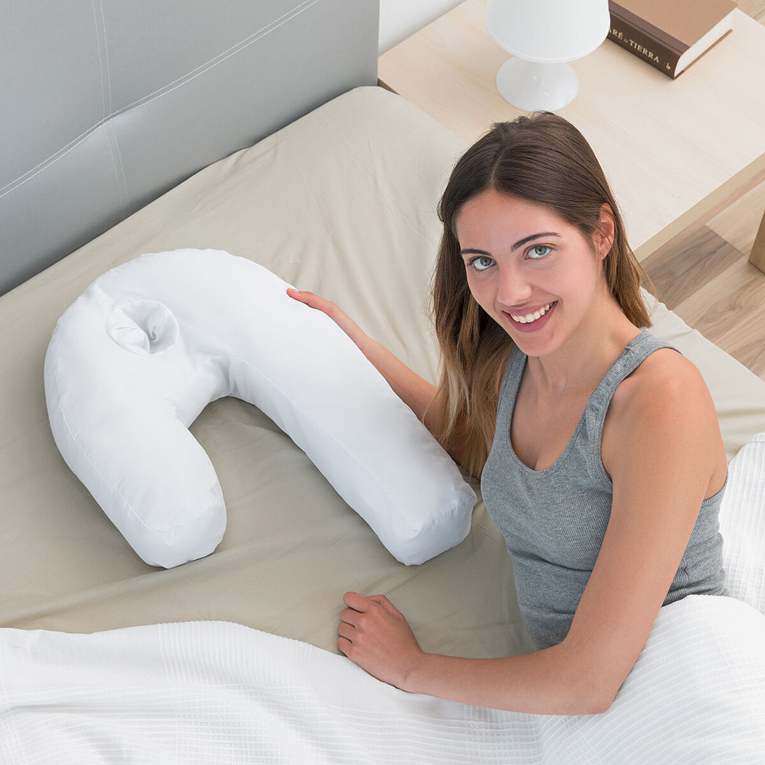 Almohada Ergonómica en Forma de U Slupill InnovaGoods – Postura Lateral Correcta, Sueño Reparador y Alivio para Embarazo 6