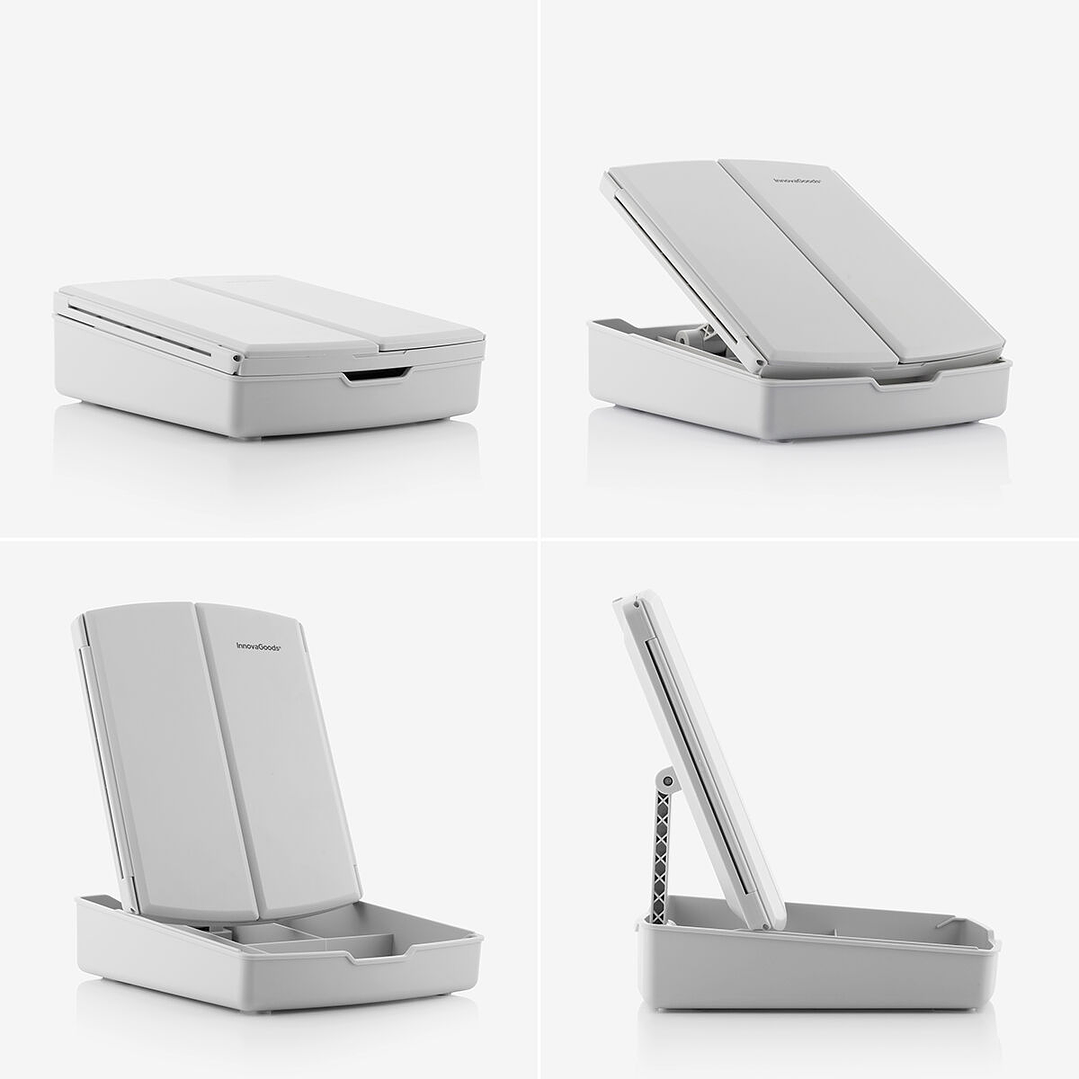 Espejo LED Plegable con Organizador de Maquillaje Panomir InnovaGoods – 3 en 1 Multifunción, con Iluminación Profesional, Aumento x7 y Diseño Compacto 5