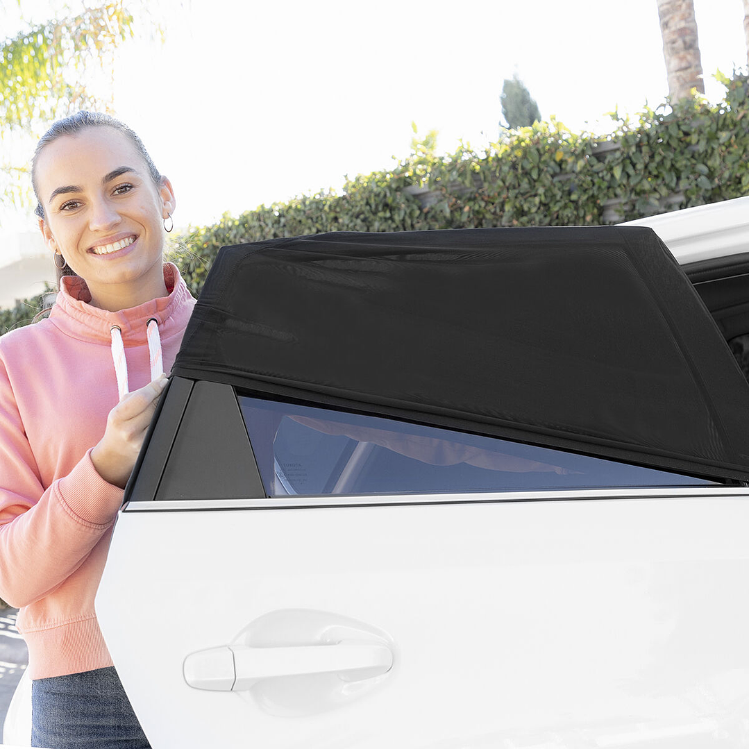 Malla Parasol para Coche UVlock InnovaGoods - Protección Solar, Privacidad y Confort en un Pack de 2 Unidades 4