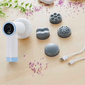 Pistola Masajeadora Anticelulítica Recargable 6 en 1 CellyGun InnovaGoods - Reducción de Grasa Localizada, Relajación Muscular y Diseño Ergonómico