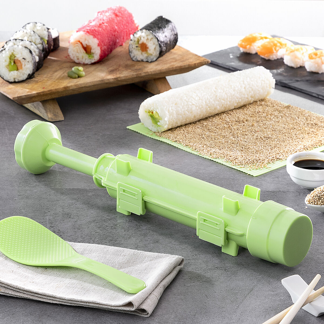 Set de Sushi Suzooka InnovaGoods 3 Piezas con Recetas – Molde, Esterilla y Cuchara 2