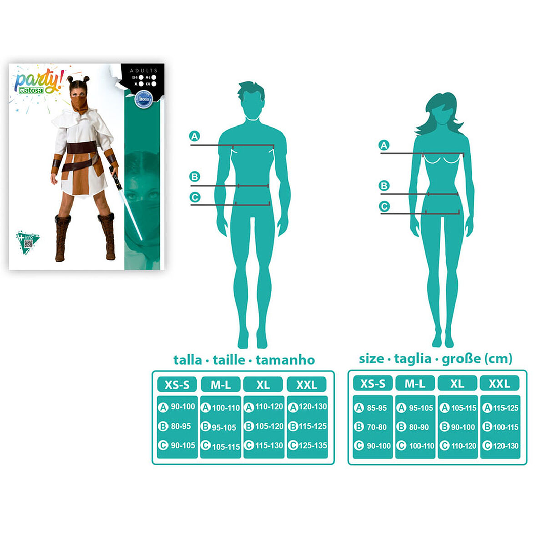 Disfraz para Adultos Blanco XS/S con Capa, Vestido y Cinturón | Elegancia y Comodidad en 100% Poliéster 8