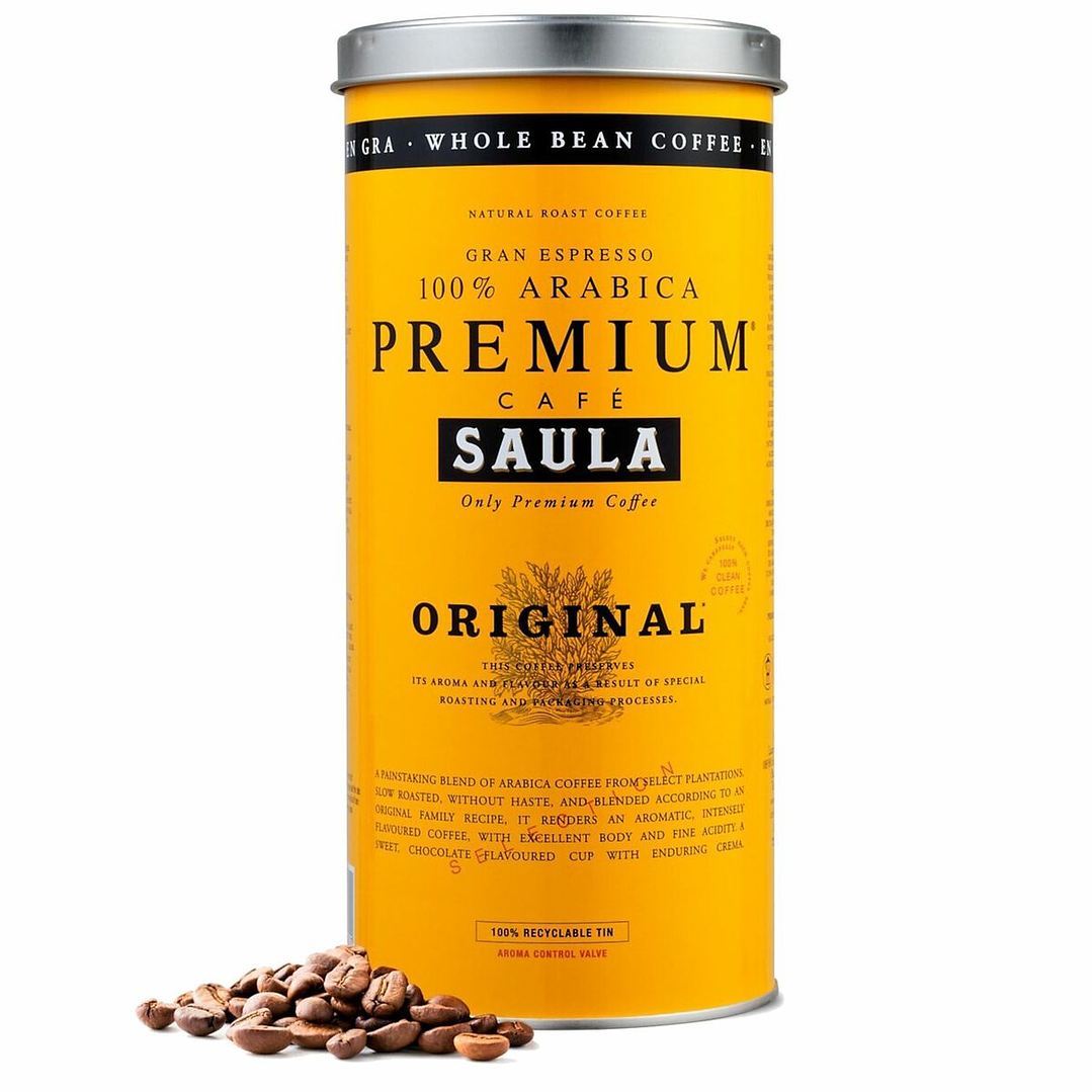 Café en Grano Saula Premium 100% Arábica 1 kg | Gran Espresso de Tueste Natural 1