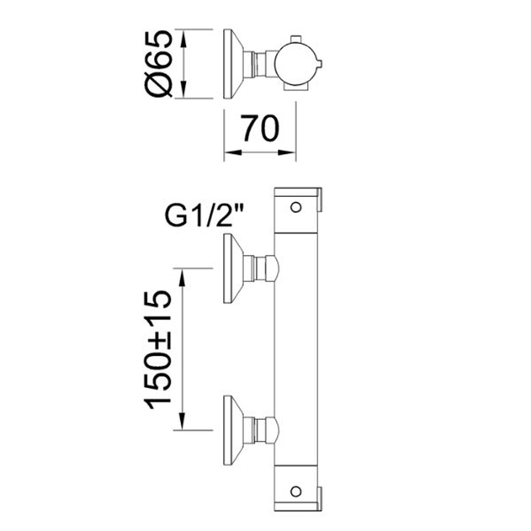 Grifo de Ducha Termostática Clever Go!2 Negro Mate | Seguridad, Diseño Moderno y Confort 2