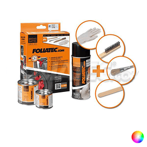 Set de Pintura Foliatec para Pinzas de Freno – 3 Piezas, 500 ml, Acabado Gloss, Colores Blanco, Negro, Turquesa y Negro/Naranja