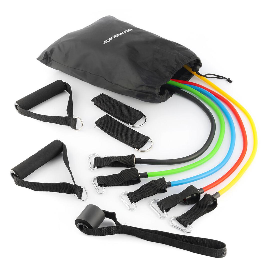 Set de Bandas de Resistencia con Accesorios InnovaGoods 5 Unidades – Entrenamiento Completo en Casa o Gimnasio 3