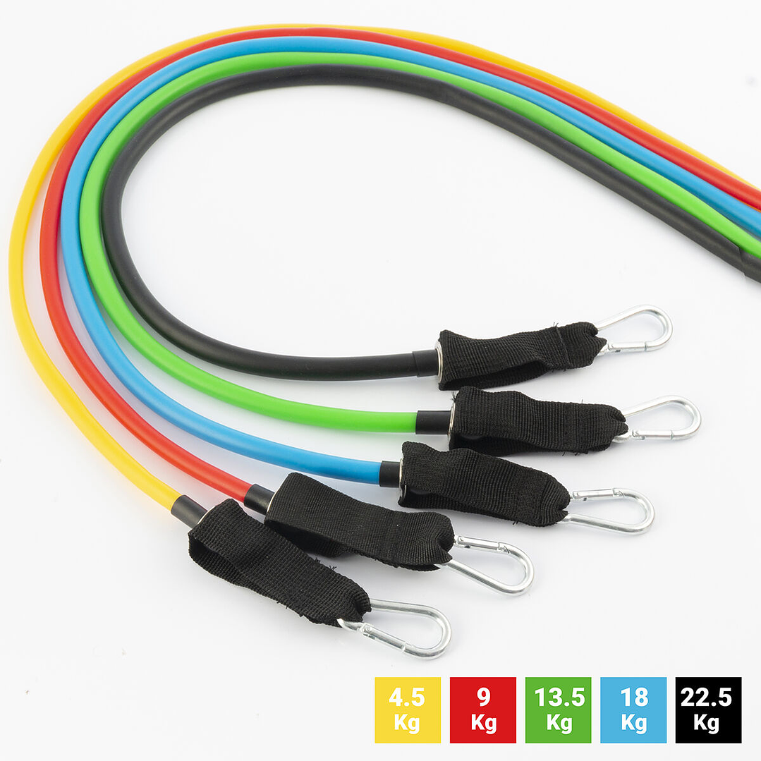 Set de Bandas de Resistencia con Accesorios InnovaGoods 5 Unidades – Entrenamiento Completo en Casa o Gimnasio 4