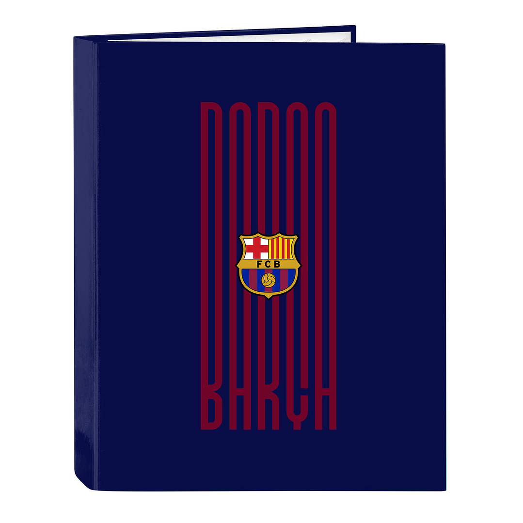 Carpeta de Anillas F.C. Barcelona 24/25 A4 | Diseño Deportivo Granate y Azul Marino con Tapa Dura 1