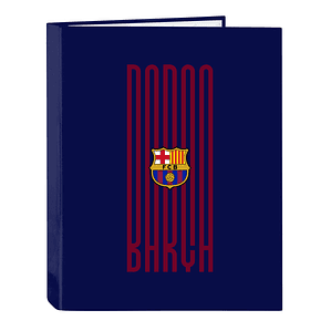 Carpeta de Anillas F.C. Barcelona 24/25 A4 | Diseño Deportivo Granate y Azul Marino con Tapa Dura