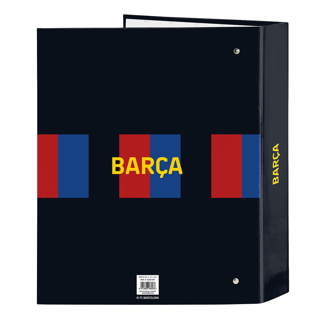 Carpeta de Anillas F.C. Barcelona A4 Granate y Azul Marino 27x33x6 cm Oficial 2