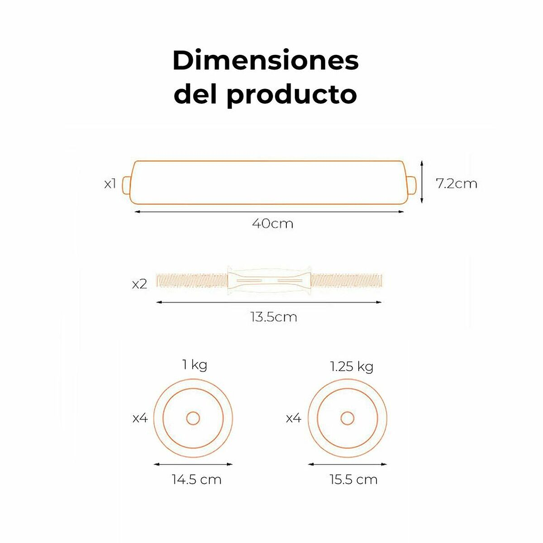 Mancuernas Xiaomi FED 10 kg | Diseño Ergonómico Antideslizante con Pesa Rusa para Entrenamiento Funcional y Musculación 5