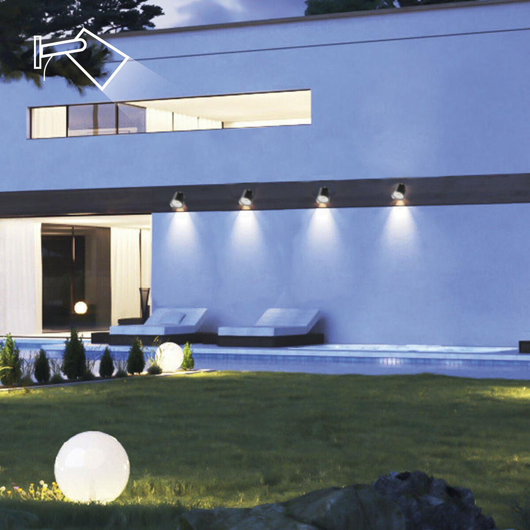 Foco LED KSIX SmartLED Negro 3000K IP65 | Pack de 4 Unidades con 18W de Potencia para Iluminación Exterior y Ambientes Cálidos 9