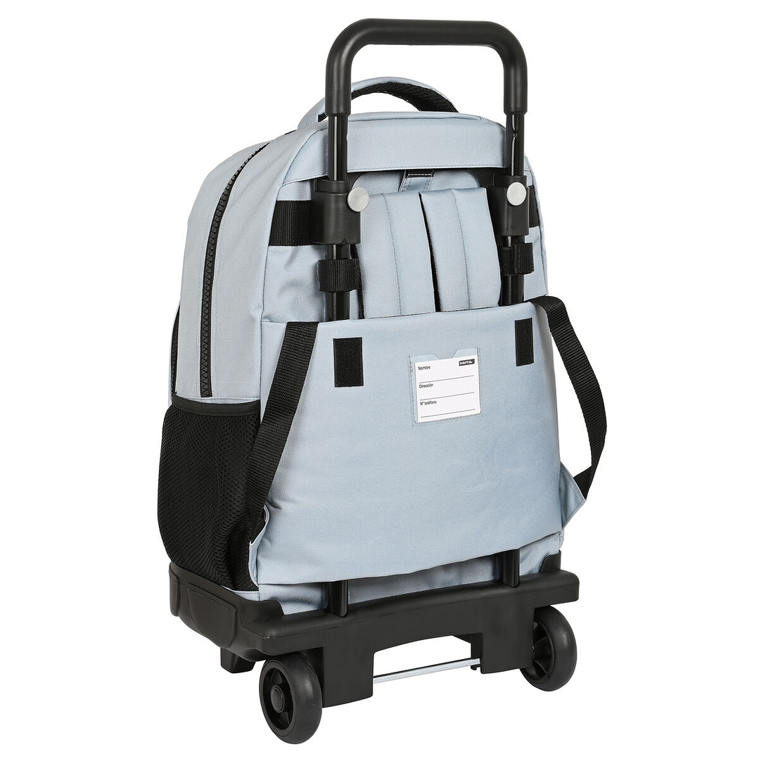 Mochila Escolar con Ruedas F.C. Barcelona Gris 33x45x22 cm – Infantil, Extraíble, Acolchada y con Gran Capacidad 3