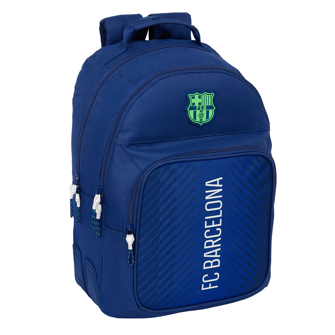 Mochila Escolar F.C. Barcelona Azul Marino 32x42x15 cm – Diseño Deportivo, Ergonómico y Adaptable a Carro Portamochilas 1
