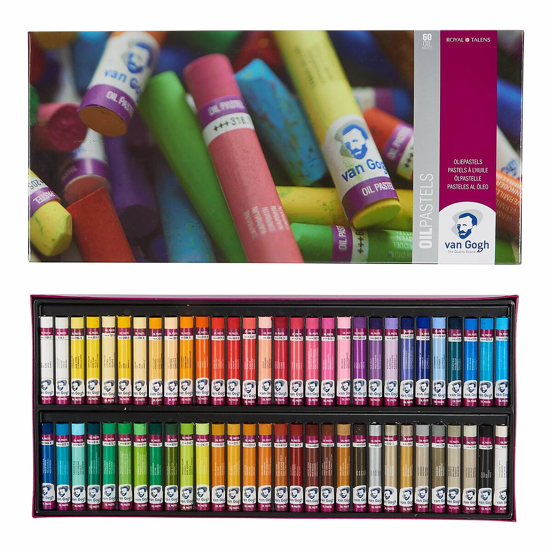 Set de Dibujo Talens Art Creation Van Gogh – 60 Pasteles al Óleo Multicolor para Artistas y Creadores 1