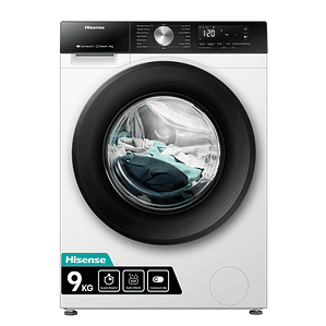 Lavadora Hisense WF3S9043BW3 9 kg 1400 rpm 60 cm – Conectividad Wi-Fi, Clase A y Compatible con Certificado de Ahorro Energético (CAES)