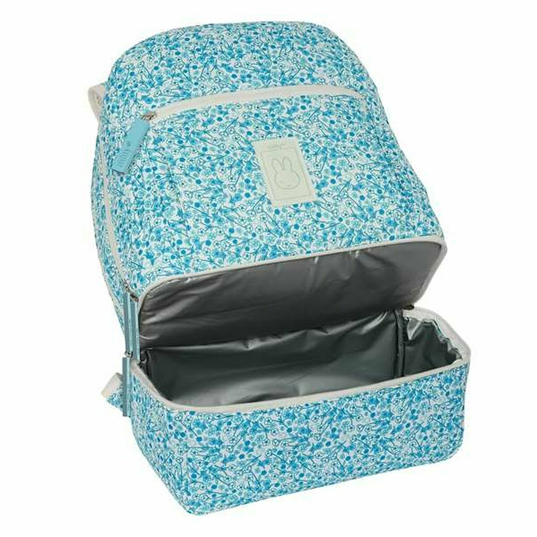 Mochila Organizadora para Carro de Bebé Miffy Garden – Bolsa Turquesa de 15L con Material Reciclado y Diseño Repelente al Agua 6