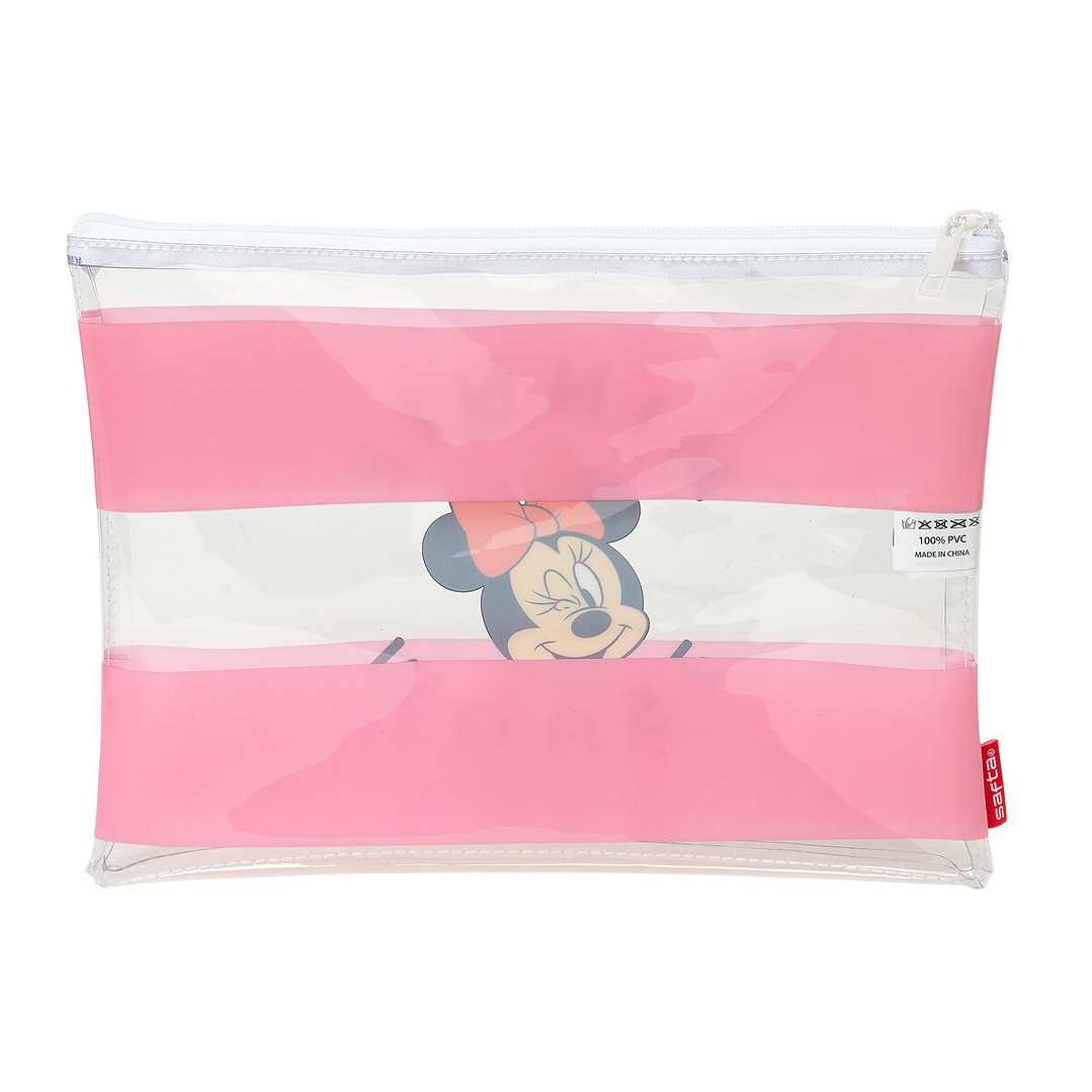 Bolsa Impermeable Minnie Mouse Beach Rosa Transparente – Diseño Disney Original para Playa y Uso Diario 5
