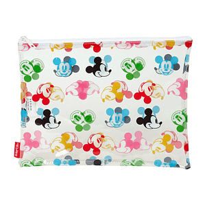 Bolsa Impermeable Mickey Mouse Clubhouse Beach Multicolor Transparente – Neceser Disney Original para Playa y Uso Diario