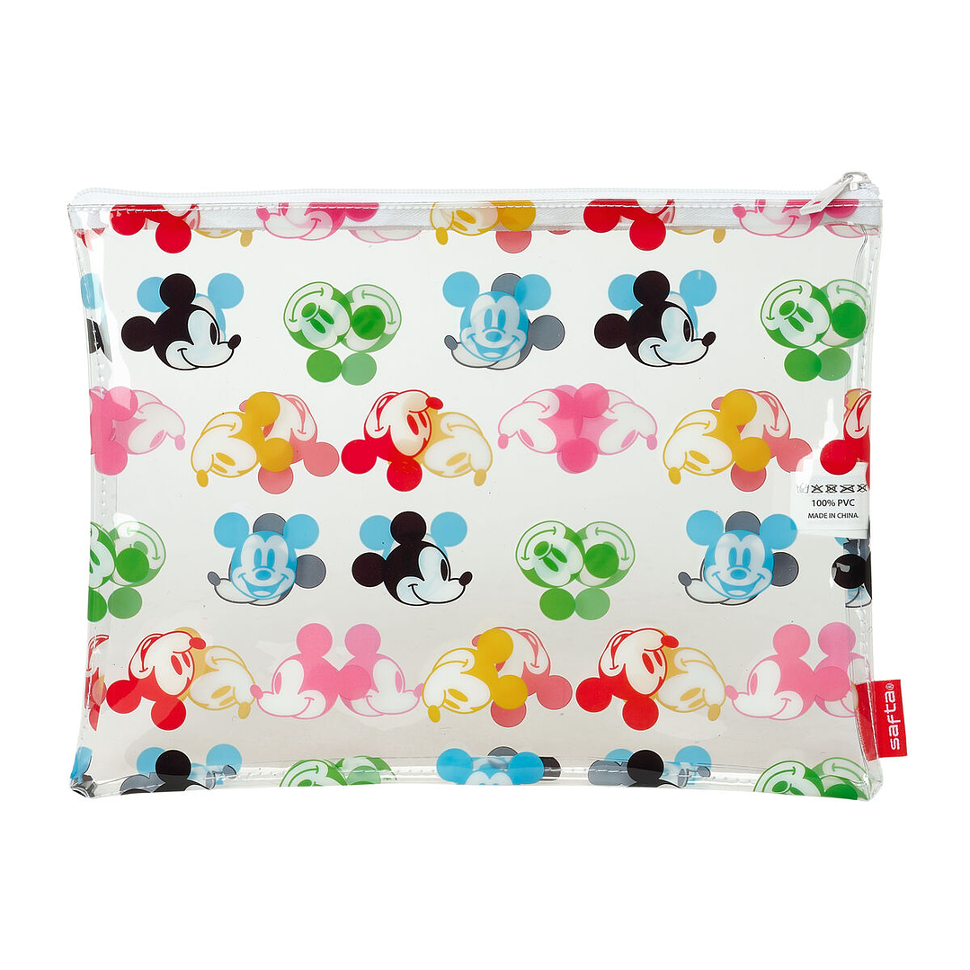 Bolsa Impermeable Mickey Mouse Clubhouse Beach Multicolor Transparente – Neceser Disney Original para Playa y Uso Diario 2