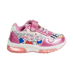 Zapatillas Deportivas Infantiles Peppa Pig con Luces LED en Color Rosa – Comodidad y Diversión para el Invierno