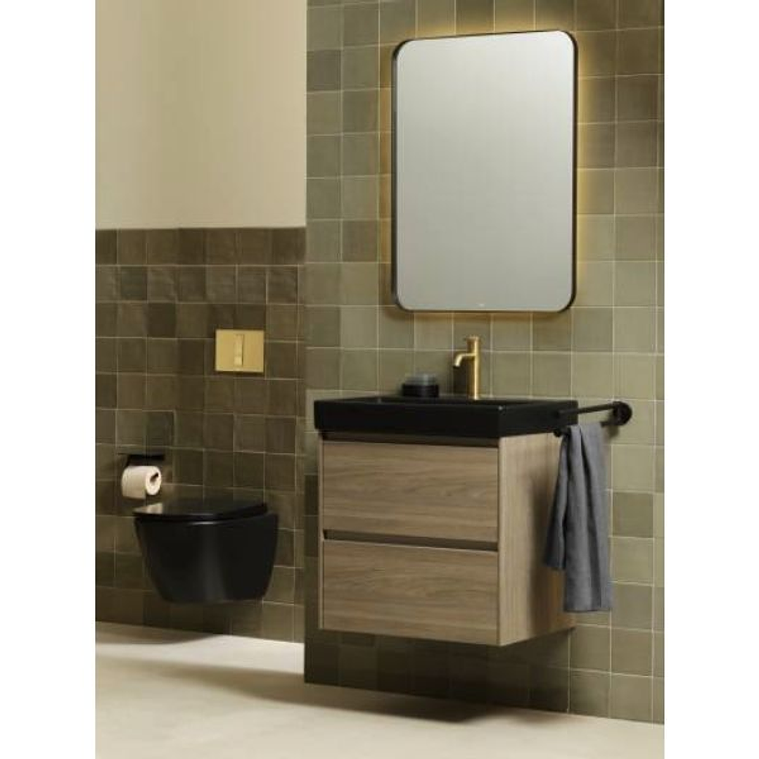 Tapa y Asiento de Inodoro Compacto Gama ONA en Supralit® con Caída Amortiguada | Diseño Natural y Tecnología SoftClose® 2